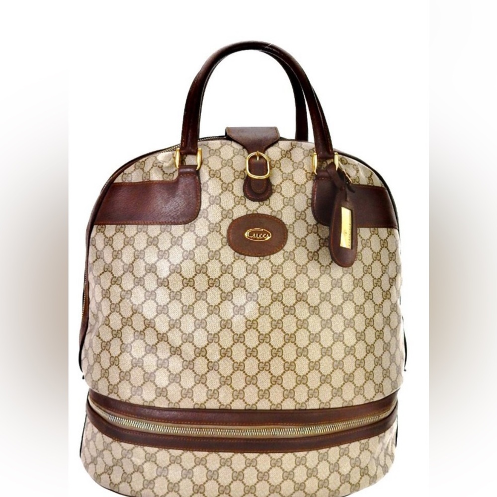 Gucci RARE 22”x 22“Vintage Bowler Bag XL - Picture 7 of 13